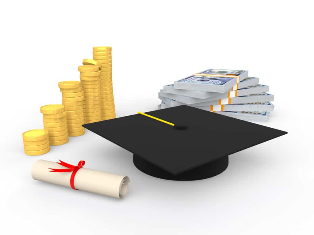 3d educational money concept