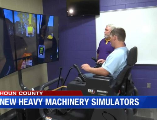 Local students get hands-on with excavator simulators
