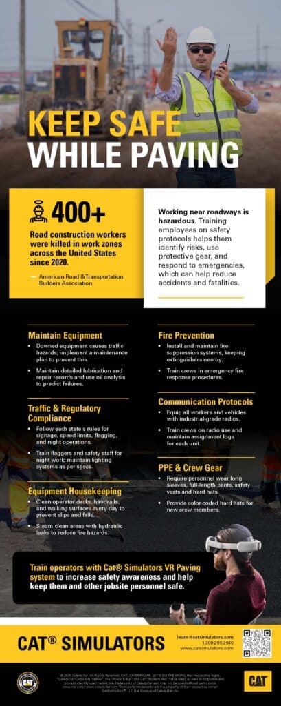 Cat Simulators Keep Paving Operators Safe Infographic