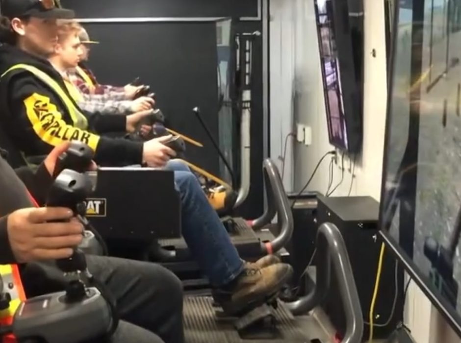 Vancouver Island University Students on Cat Simulators